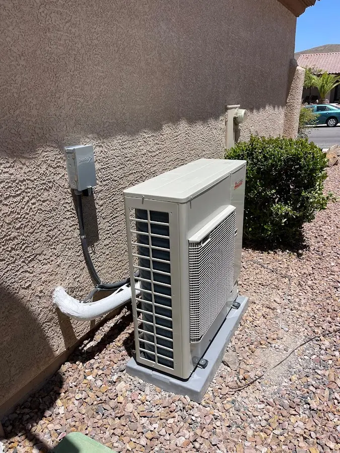 Residential air conditioning condenser unit in San Marino
